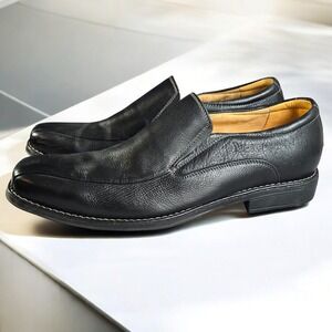 Sandro Moscoloni Loafers Dress Shoes Men 10.5 D Black Leather Slip On Brazil